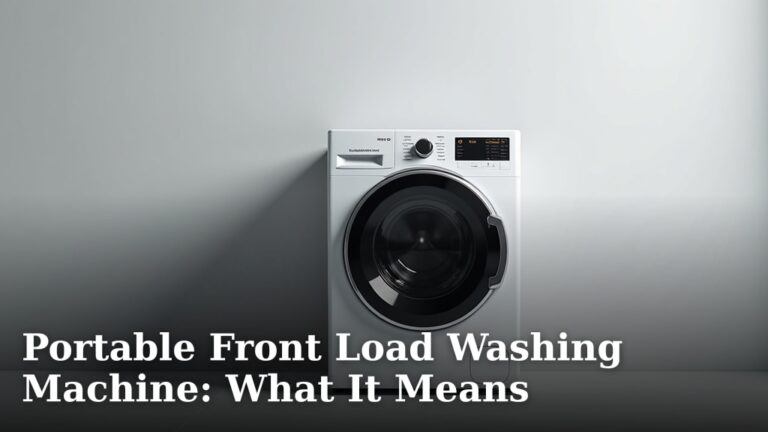 Portable Front Load Washing Machine: What It Means