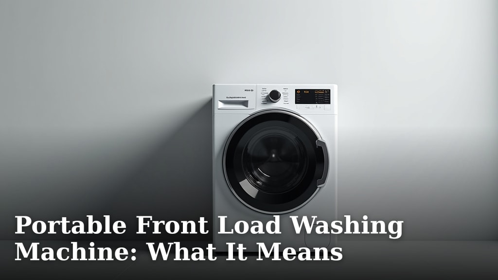 Portable Front Load Washing Machine: What It Means